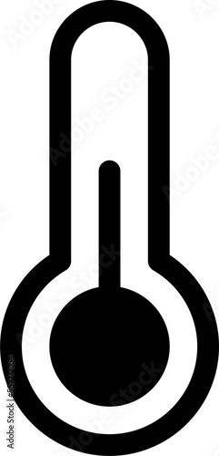 thermometer temperature thin line edit, editing icon