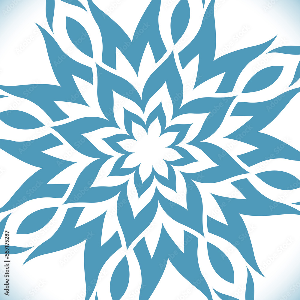 Abstract blue snowflake. Abstract blue snowflake.