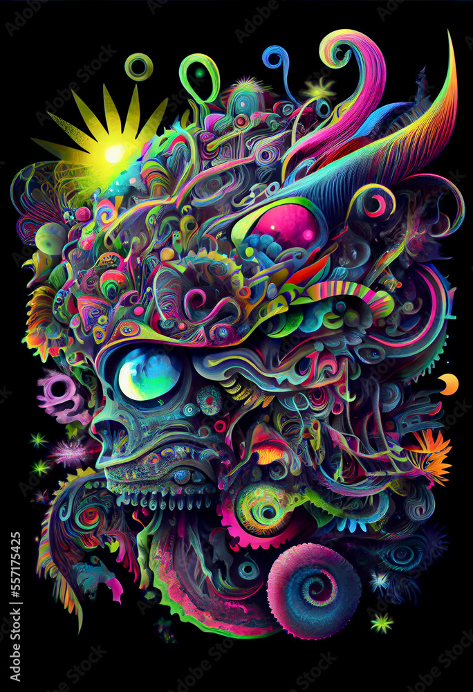 Generative AI abstract render of a mythical fantasy creature Generative AI abstract render of a mythical fantasy creature
