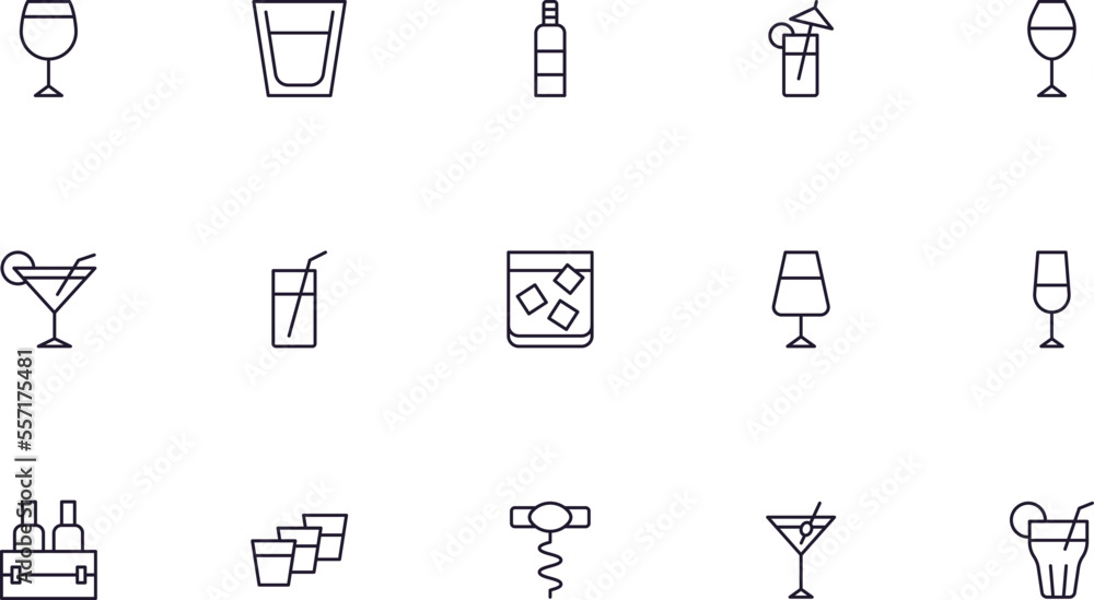 Alcohol line icon on white background Alcohol line icon on white background