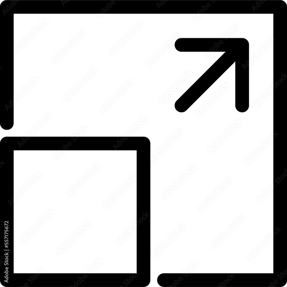 square frame resize size option thin line edit, editing icon