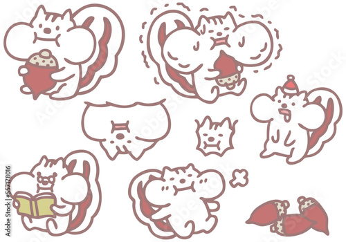 リス　キャラクター素材　全身