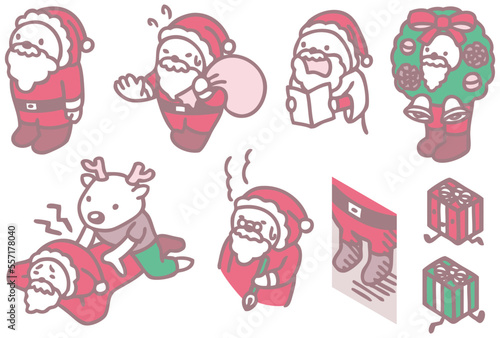 Wallpaper Mural サンタクロース　キャラクター素材　シンプル　クリスマス Torontodigital.ca