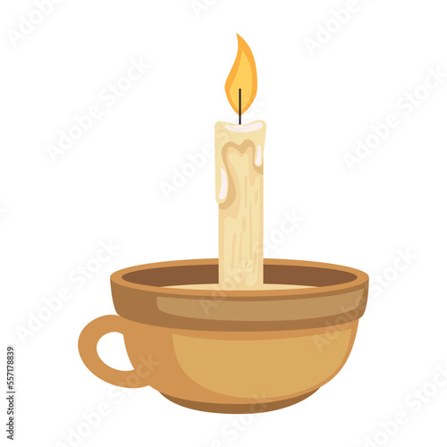 candle wax in golden cup