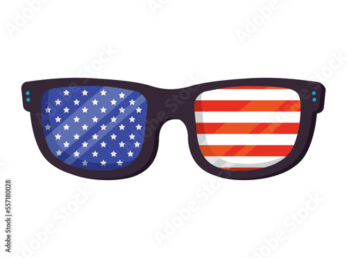 usa flag in sunglasses