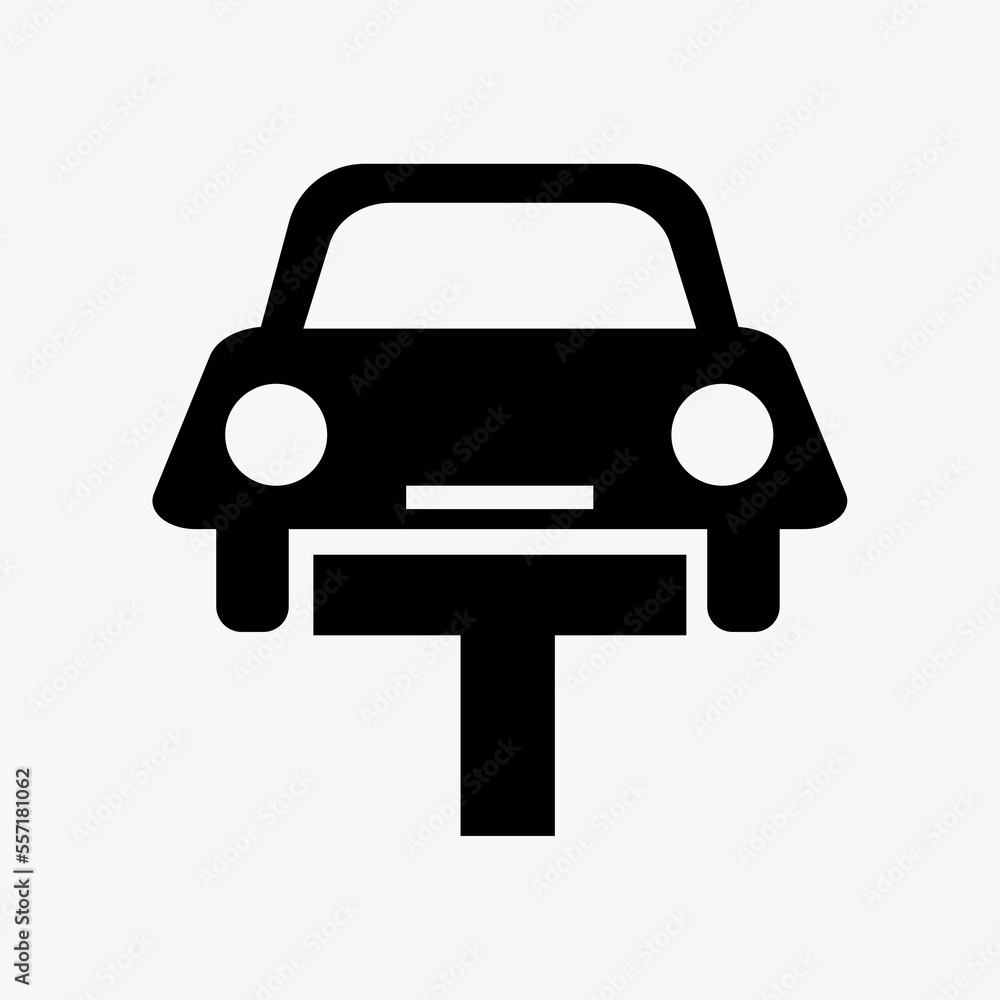 Car lift icon. Car service. Garage. Vector icon