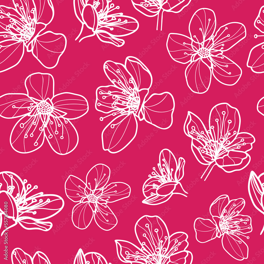 Vector flowers pattern background. Perfect for fabric, scrapbooking, wallpaper projects