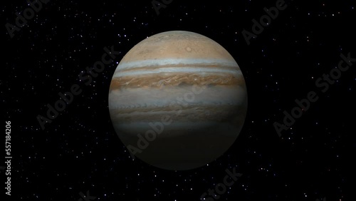 Jupiter planet rotated. Jupiter planet in space. 