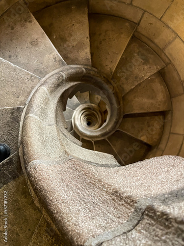 spiral staircase in a church