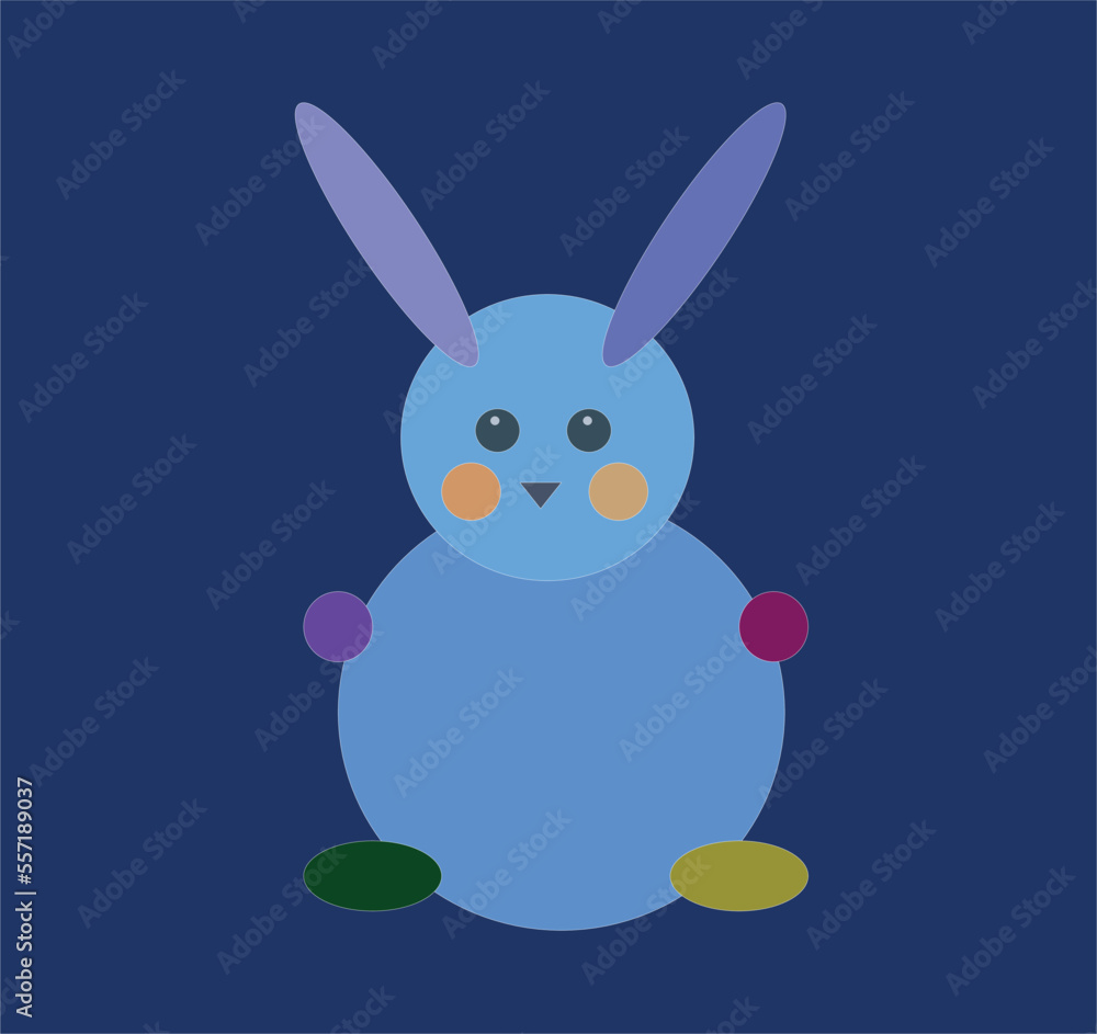 Christmas blue rabbit Christmas blue rabbit