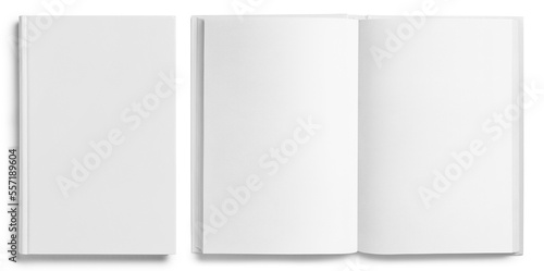 Bild auf Leinwand Set of closed and open books, isolated on white background