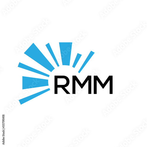 RMM letter logo. RMM blue image on white background and black letter. RMM technology  Monogram logo design for entrepreneur and business. RMM best icon.
 photo