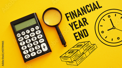 Financial year end is shown using the text