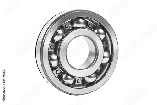 Ball Bearings isolated on white background.