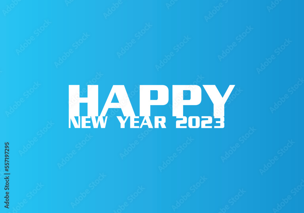 Obraz premium happy new year 2023 icon logo