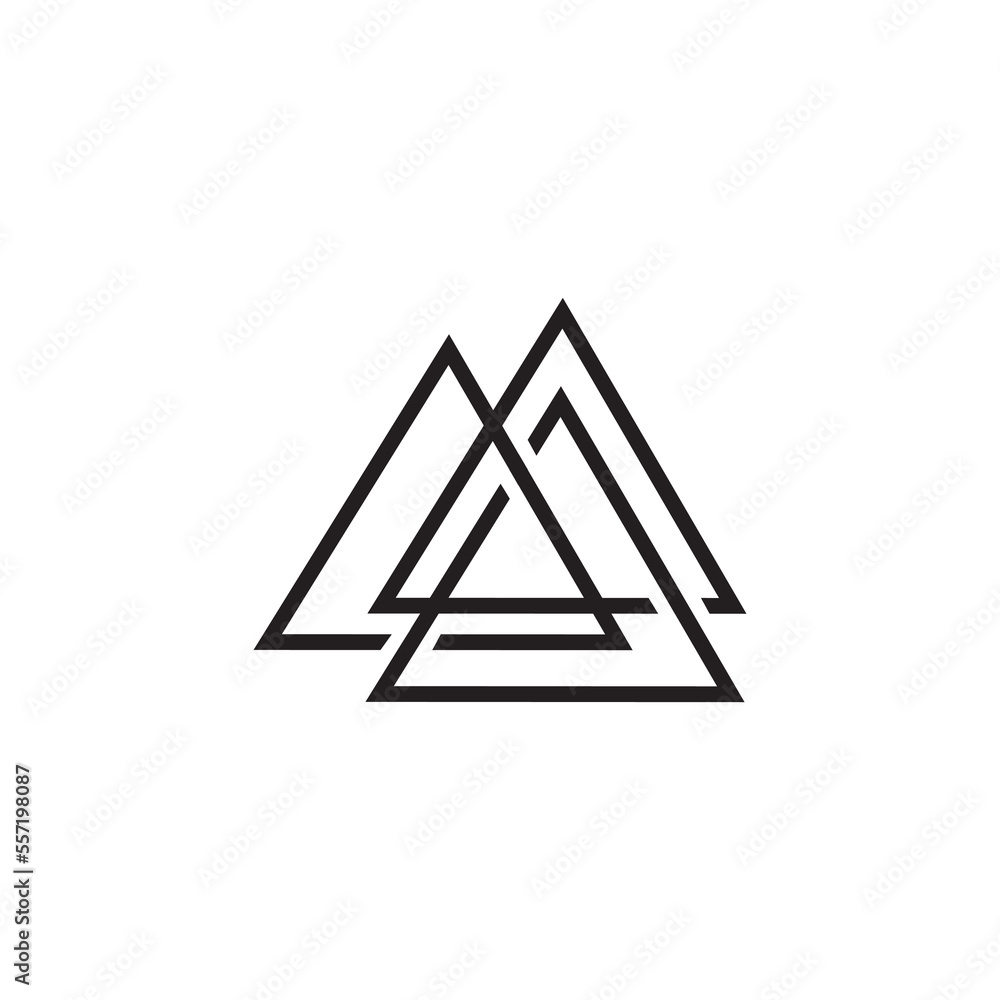 triangle line logo template illustration vector abstract design triangle line logo template illustration vector abstract design