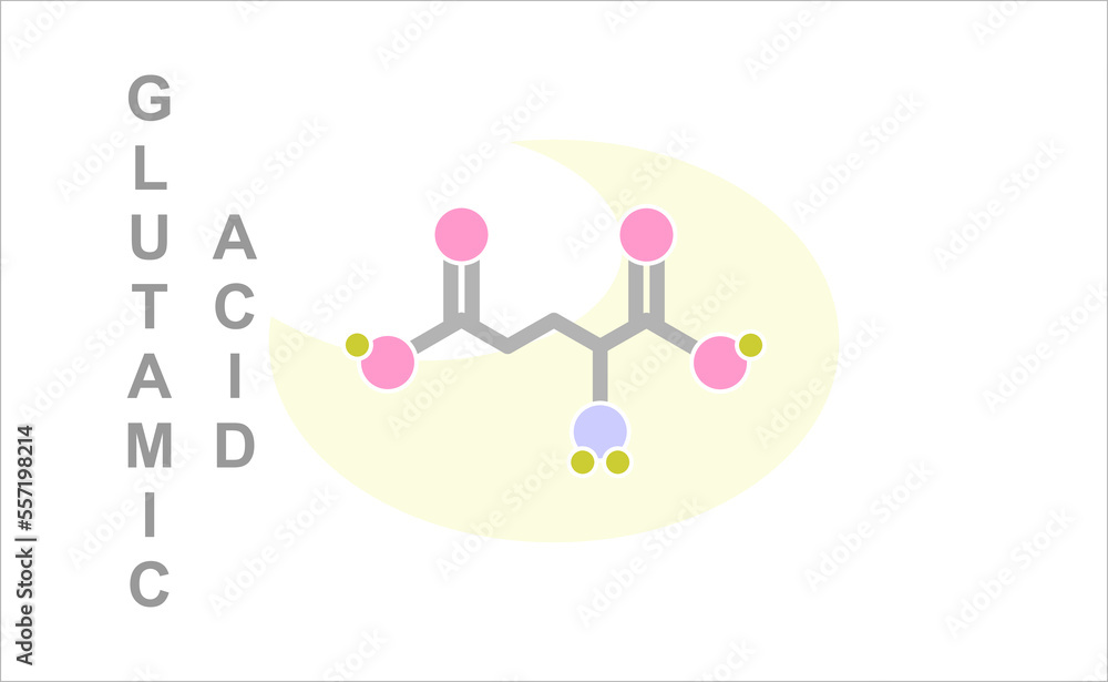Simplified formula icon of glutamic acid. Simplified formula icon of glutamic acid.