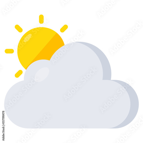 Creative design icon of partly cloudy day 