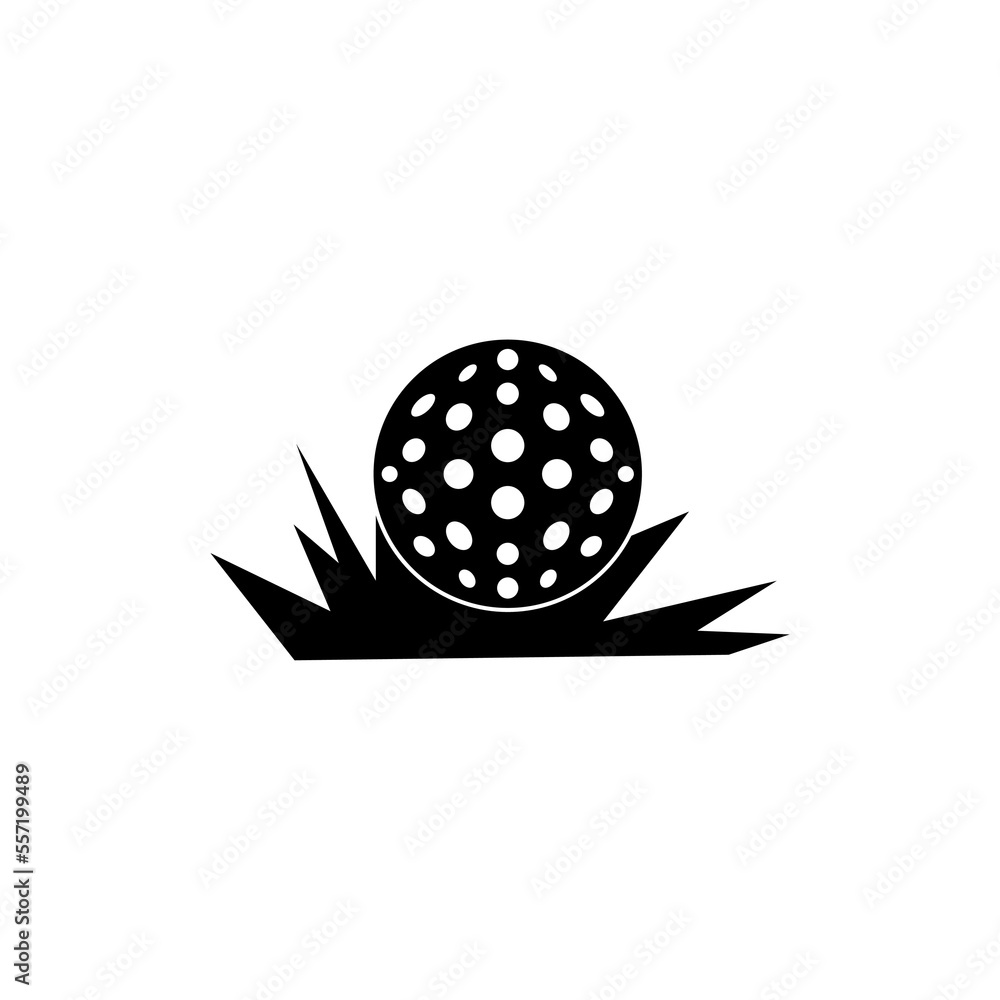 Vector Golf Ball Black and White Isolated Icon Stock Vector Adobe Stock