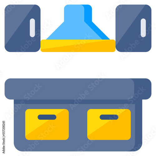An icon design of kitchen 