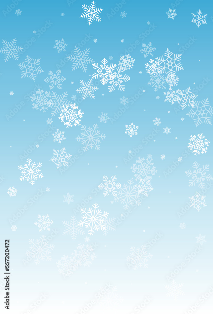 Gray Snowflake Vector Blue Background. New Silver Gray Snowflake Vector Blue Background. New Silver