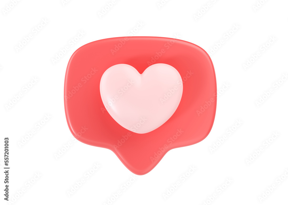 3d social media love heart bubble render - message red heart for ig blog, chat and network speech on mobile phone 3d social media love heart bubble render - message red heart for ig blog, chat and network speech on mobile phone