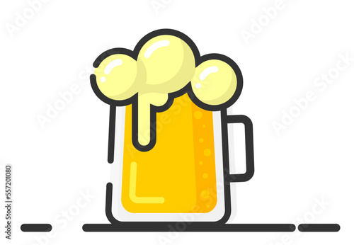 glass of beer. bottle of beer. Beer vector icon. Bar, pub symbol, logo illustration. Different style icons set. Vector graphics