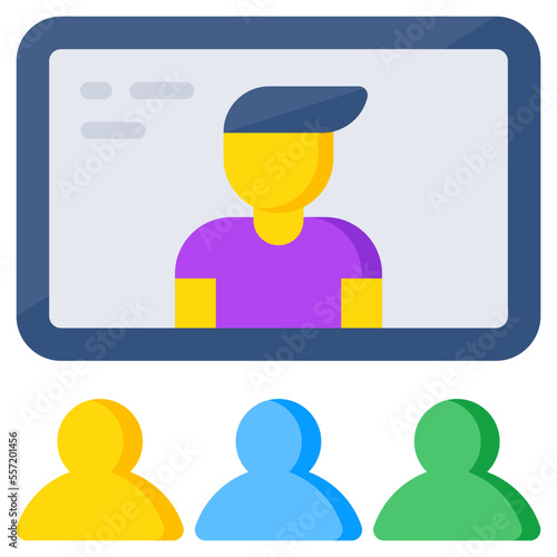 Premium download icon of conference call