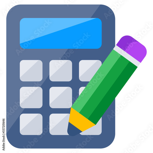 A premium download icon of number cruncher, calculator photo