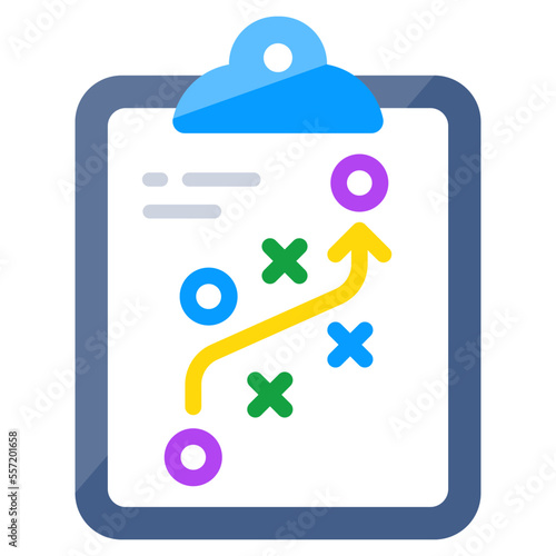 A flat design icon of stratagem