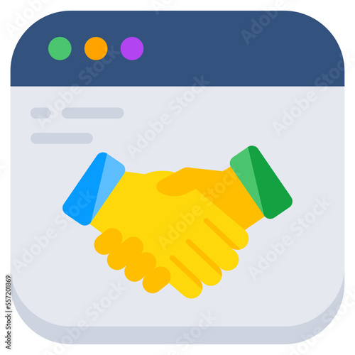 An icon design of online deal 