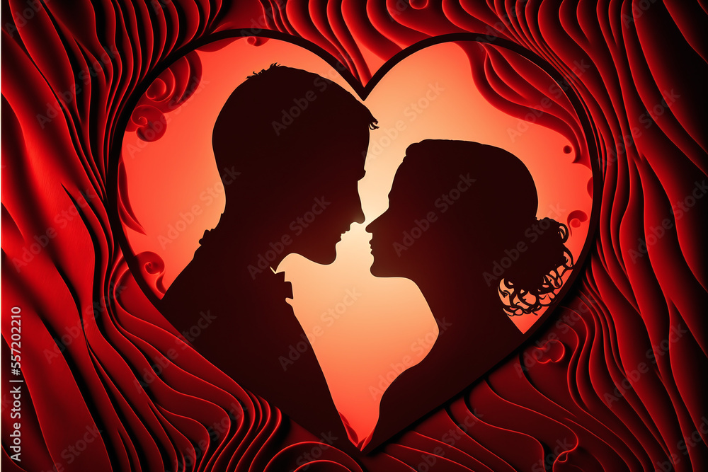 A couple in love on valentine's day A couple in love on valentine's day