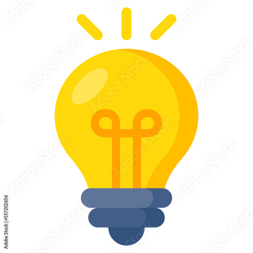 Flat design icon of creative idea 