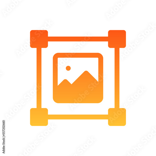 picture flat gradient icon