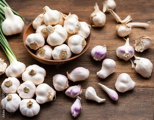 garlic on a table