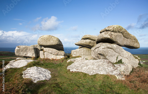 Stones at Rosewell Hill St Ives Cornwall photo