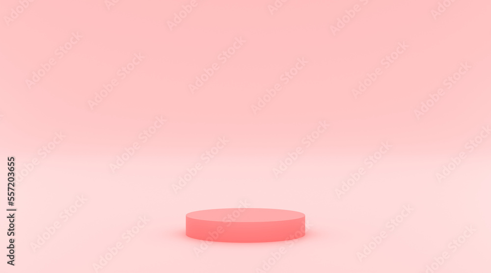 Podium pink with pink background and glass effect 3d illustration render for your product design flyer and etc Podium pink with pink background and glass effect 3d illustration render for your product design flyer and etc