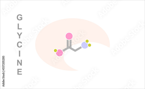 Simplified formula icon of glycine.