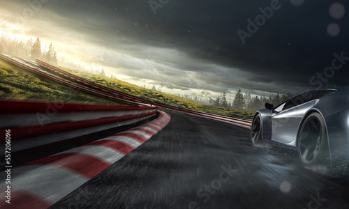 Auto auf einer Rennstrecke