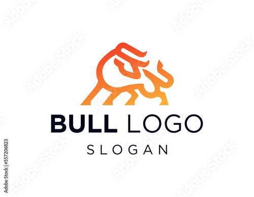 Logo design about Bull on a white background. created using the CorelDraw application.