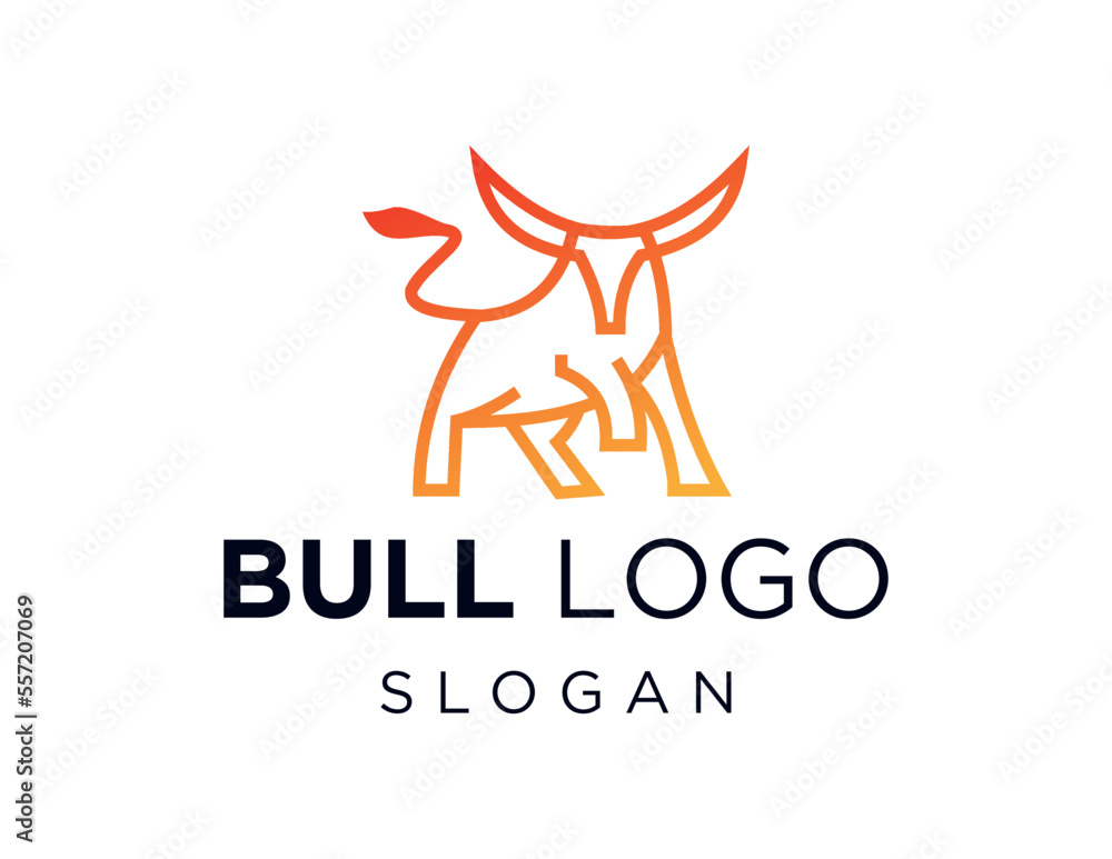 Logo design about Bull on a white background. created using the CorelDraw application.