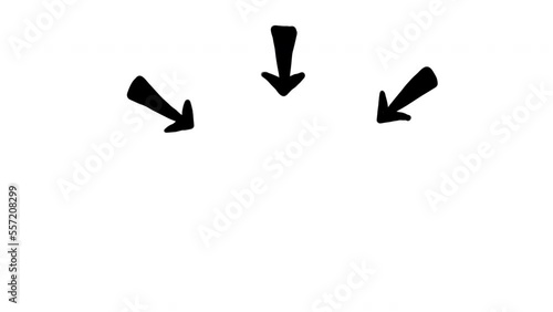 Animation of hand drawn pointing arrow.