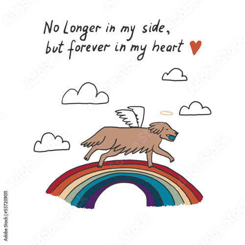 Pet dog death vector poster.