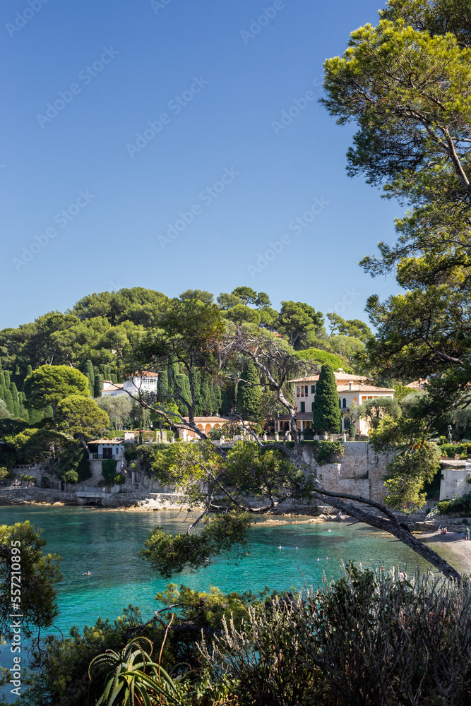 French summer landscape, French Riviera, turquoise water