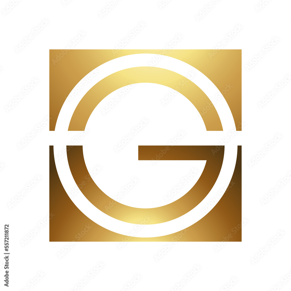 Golden Letter G Symbol on a White Background - Icon 7 Golden Letter G Symbol on a White Background - Icon 7