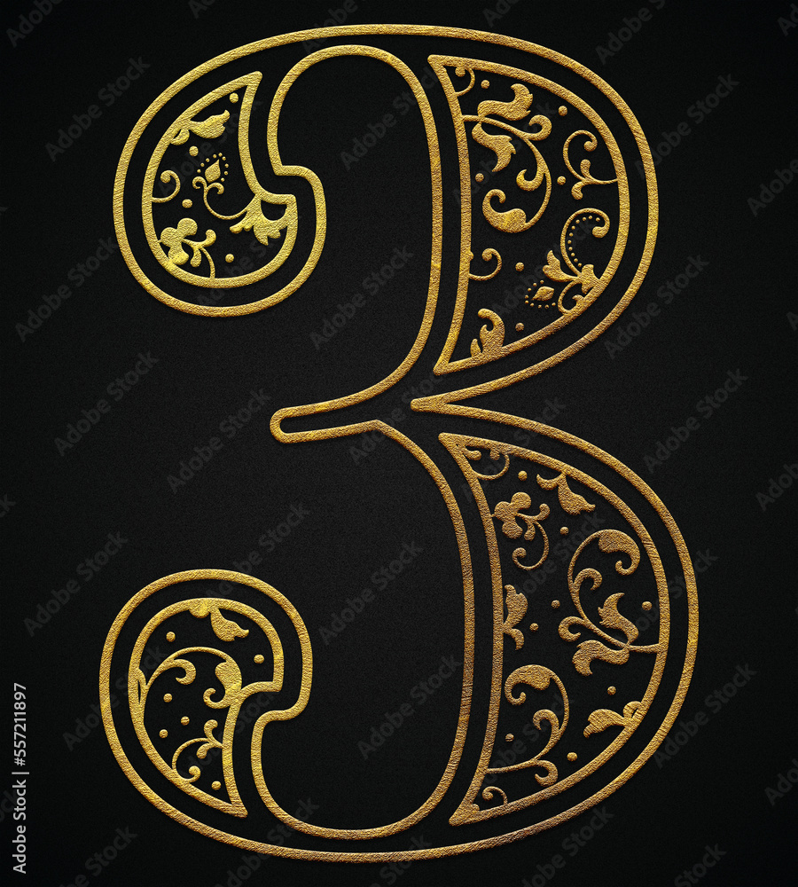 Ornamental golden design number three Ornamental golden design number three