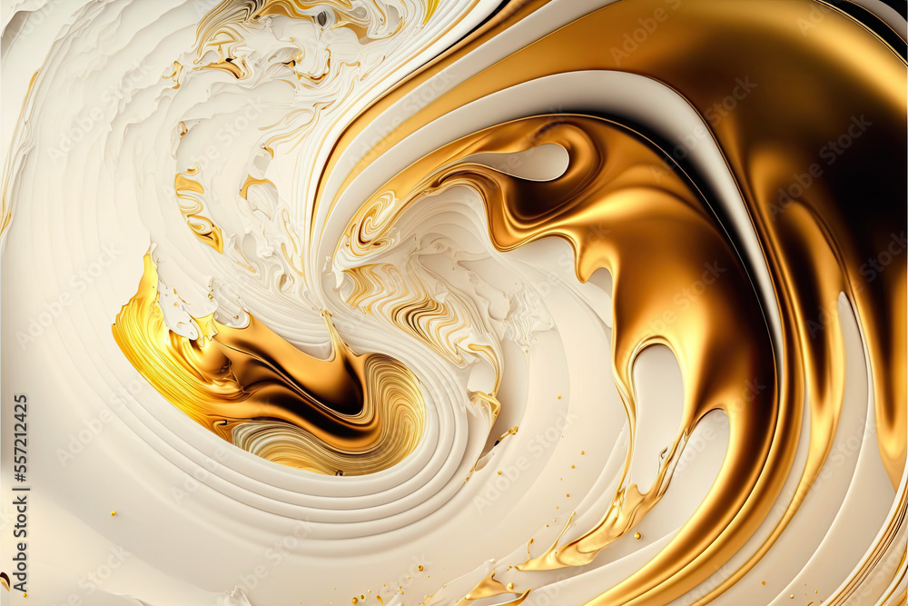 Abstract white gold background with waves and swirls Stock Illustration ...