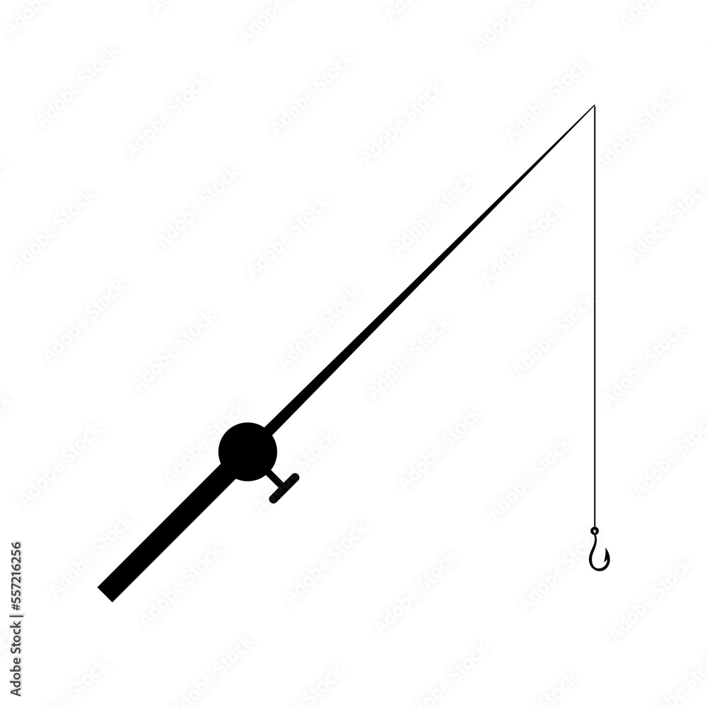 Fishing rod simple icon Fishing rod simple icon