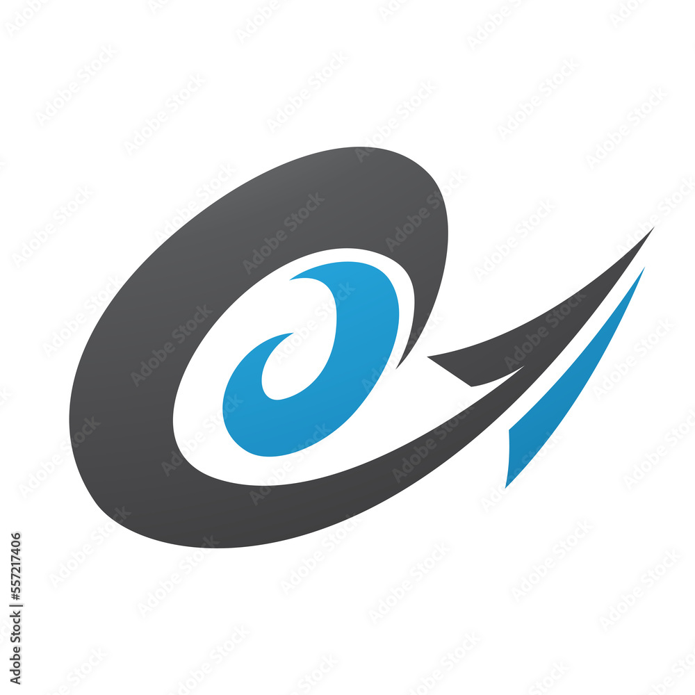 Hurricane Shaped Arrow in Black and Blue Colors Hurricane Shaped Arrow in Black and Blue Colors