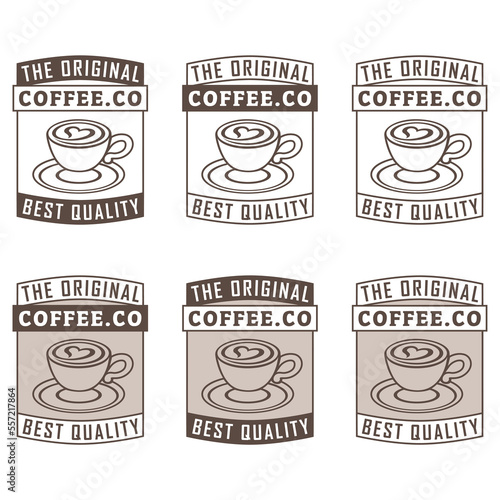 Line Art Coffee and Heart Icon with Text